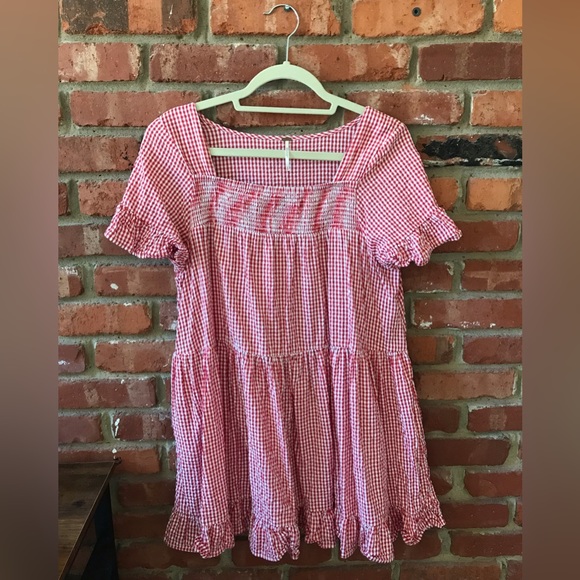 Free People Dresses & Skirts - Free People Gingham mini dress